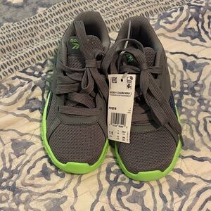 NEW Reebok Kids Sneakers - Gray and Neon Green